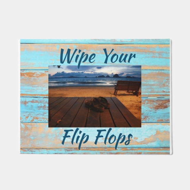 Wipe Your Flip Flops Doormat (Front)