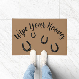 Wipe Your Hooves Personalized Doormat