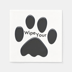 Wipe Your Paws Paper Napkins