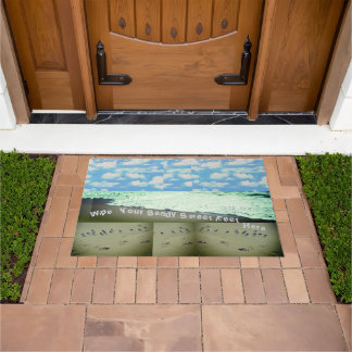 Wipe Your Sandy Sweet  Feet Here 30" x 45" doormat