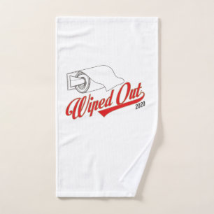 Wiped Out - Toilet Paper Humor Hand Towel