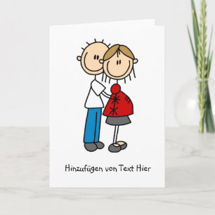 Wir erwarten gestaltete Grußkarten Card