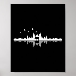 Wir Lieben Berge - Bear Hiking Camping Mountains N Poster