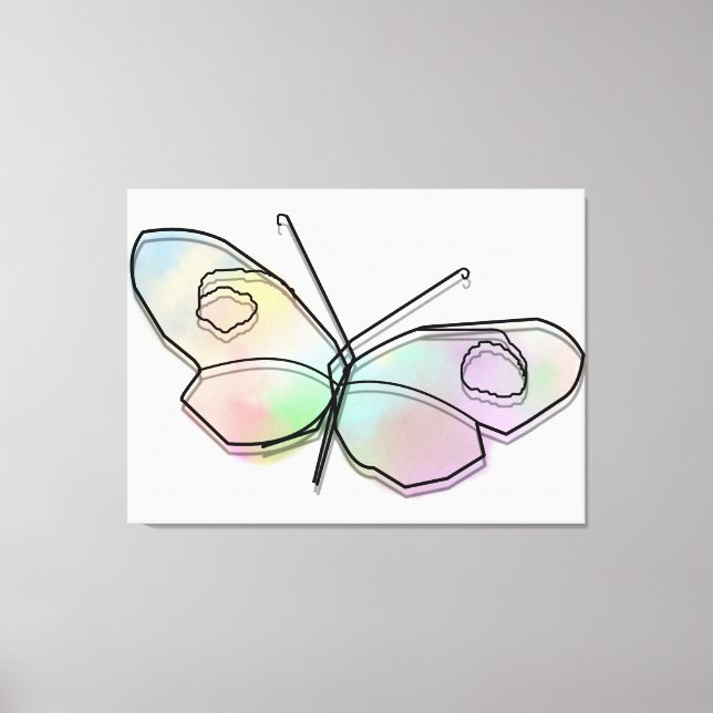 Wire Butterfly Canvas Print (Front)