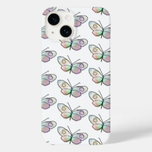 Wire Butterfly Drawing Pattern Case-Mate iPhone 14 Case