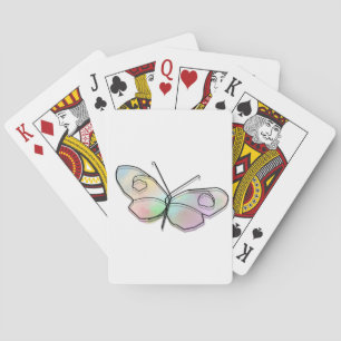 Wire Butterfly Round Playing Cards