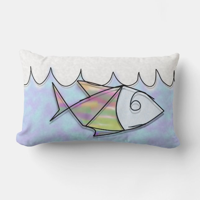 Wire Fish Lumbar Pillow (Front)