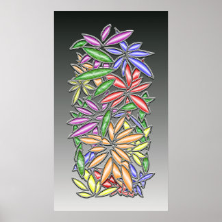 Wire Flowers Poster