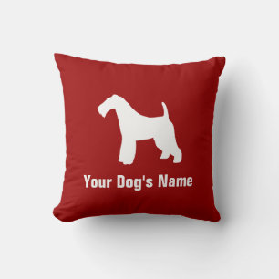 Wire Fox Terrier ワイヤー・フォックス・テリア Throw Pillow