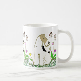 Wire Fox Terrier and Butterflies Coffee Mug