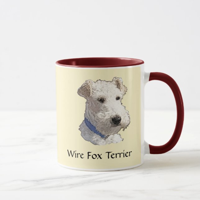 Wire Fox Terrier Art Mug (Right)