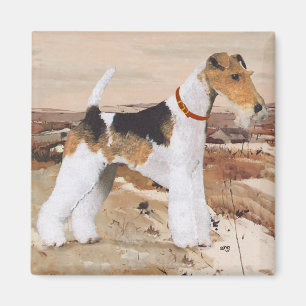 Wire Fox Terrier Autumn Magnet