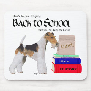 Wire Fox Terrier Back to School Mouse Pad
