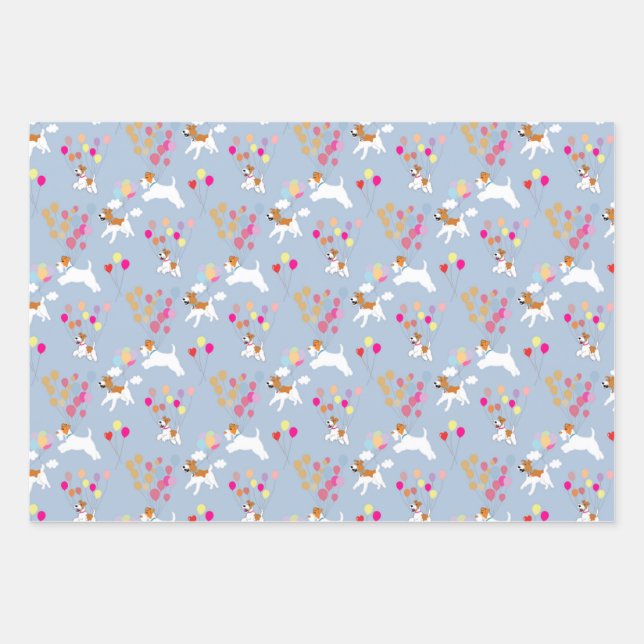 Wire Fox Terrier celebration Wrapping Papers Wrapping Paper Sheet (Front)