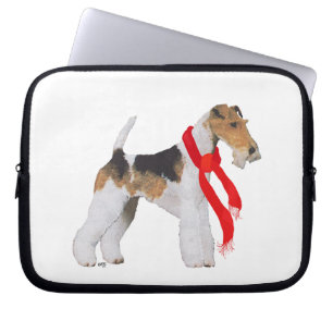 Wire Fox Terrier Christmas Laptop Sleeve