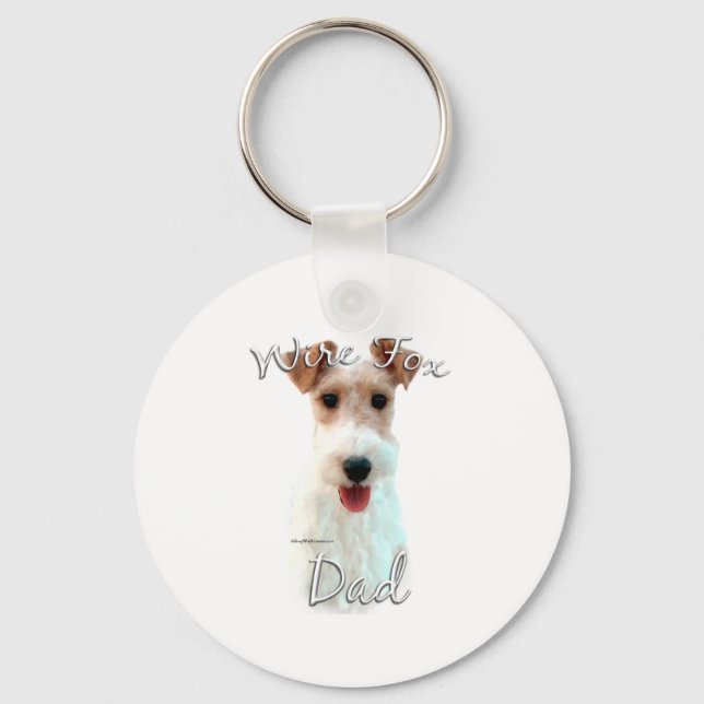 Wire Fox Terrier Dad 2 Keychain (Front)