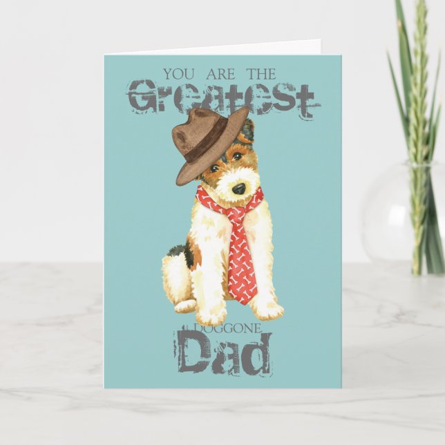 Wire Fox Terrier Dad Card (Front)