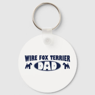 Wire Fox Terrier Dad Keychain