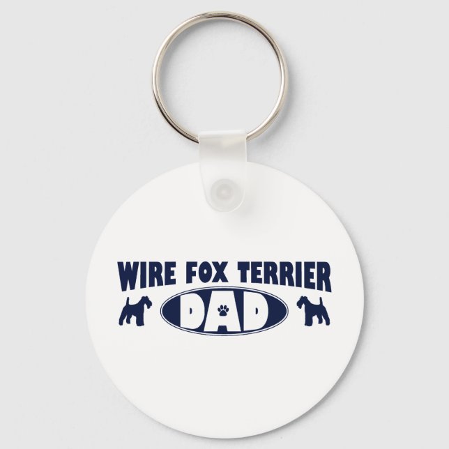 Wire Fox Terrier Dad Keychain (Front)