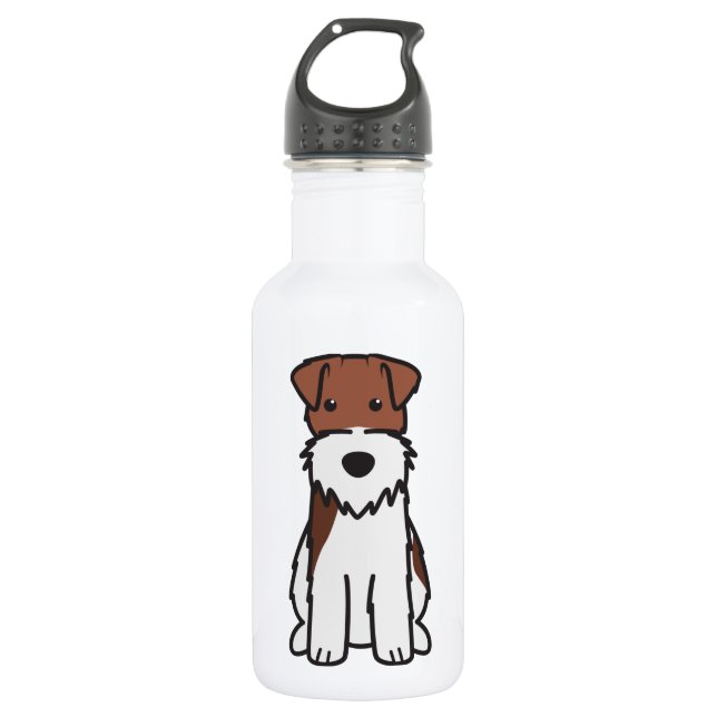 Wire Fox Terrier Dog Cartoon 532 Ml Water Bottle (Front)