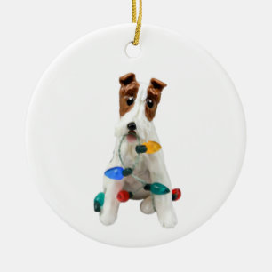 Wire Fox Terrier Dog Christmas Ornament