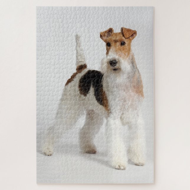 Wire Fox Terrier Dog Photo Jigsaw Puzzle (Vertical)