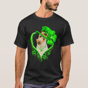 Wire Fox Terrier Dog St Patricks Day Lover Irish S T-Shirt