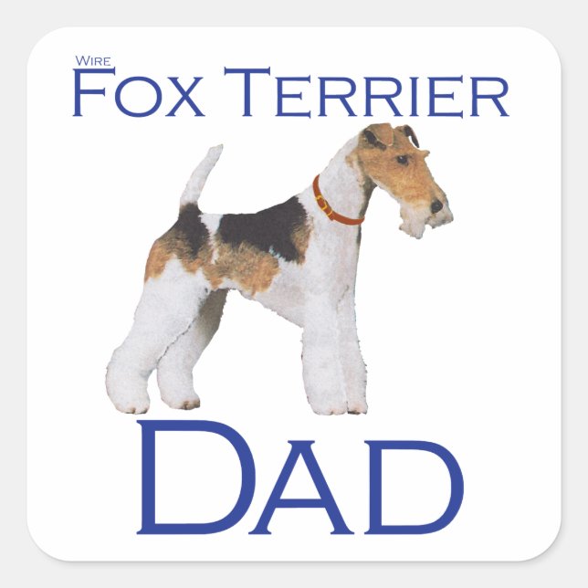 Wire Fox Terrier Father's Day Square Sticker (Front)