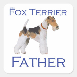 Wire Fox Terrier Father's Day Square Sticker