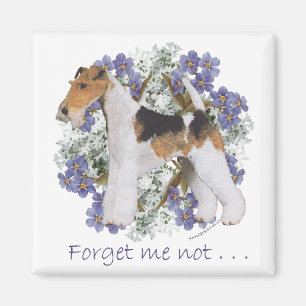 Wire Fox Terrier Forget-Me-Not Magnet