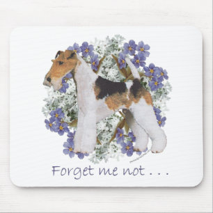 Wire Fox Terrier Forget-Me-Not Mouse Pad