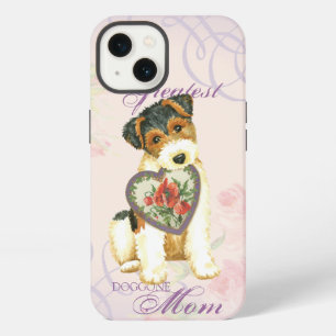 Wire Fox Terrier Heart Mom iPhone 13 Case