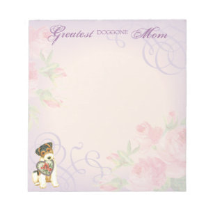 Wire Fox Terrier Heart Mom Notepad
