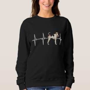 Wire Fox Terrier Heartbeat Love My Dog Sweatshirt