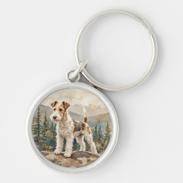 Wire Fox Terrier Keychain (Front)