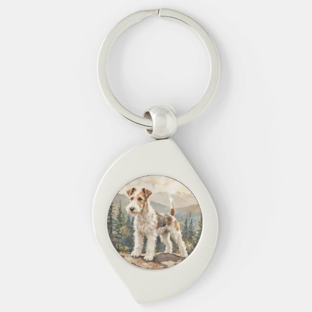 Wire Fox Terrier Keychain (Front)