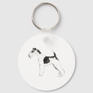 Wire Fox Terrier Keychain
