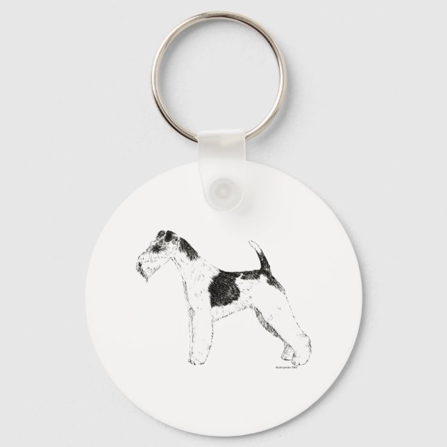 Wire Fox Terrier Keychain (Front)
