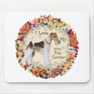 Wire Fox Terrier Love Mouse Pad