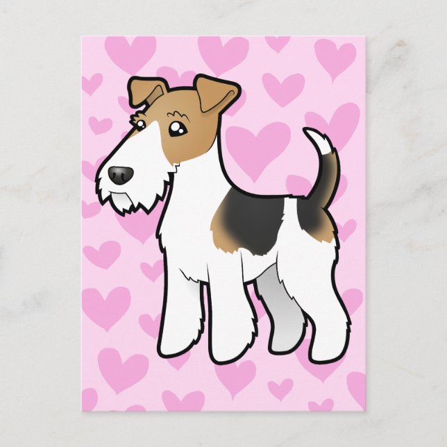 Wire Fox Terrier Love Postcard (Front)
