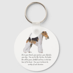 Wire Fox Terrier Memory / Dedication MALE Keychain