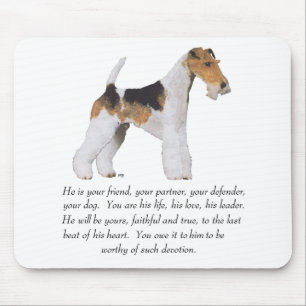 Wire Fox Terrier Memory / Dedication MALE Mouse Pad