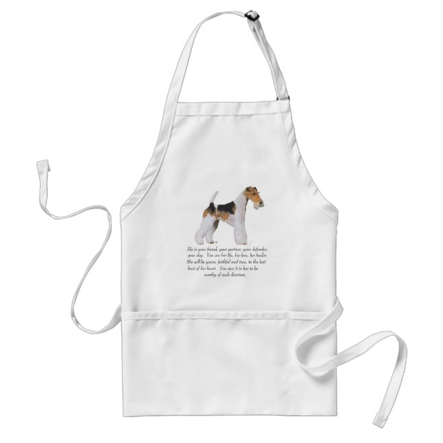 Wire Fox Terrier Memory / Dedication MALE Standard Apron (Front)