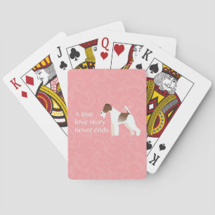 Wire Fox Terrier Minimalist Silhouette Design Playing Cards