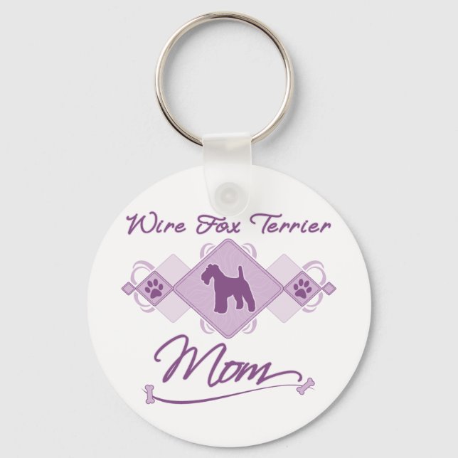 Wire Fox Terrier Mom Keychain (Front)