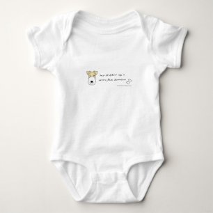 wire fox terrier - more baby bodysuit