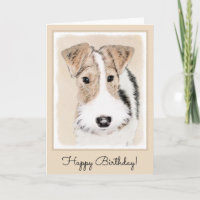 Wire Fox Terrier Painting - Cute Original Dog Art