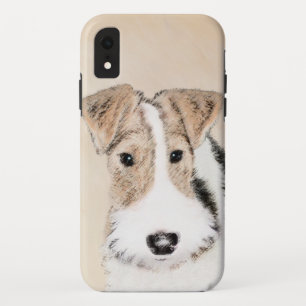Wire Fox Terrier Painting - Cute Original Dog Art iPhone XR Case