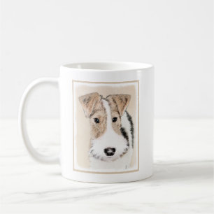 Wire Fox Terrier Painting - Cute Original Dog Art Coffee Mug