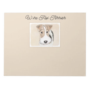 Wire Fox Terrier Painting - Cute Original Dog Art  Notepad